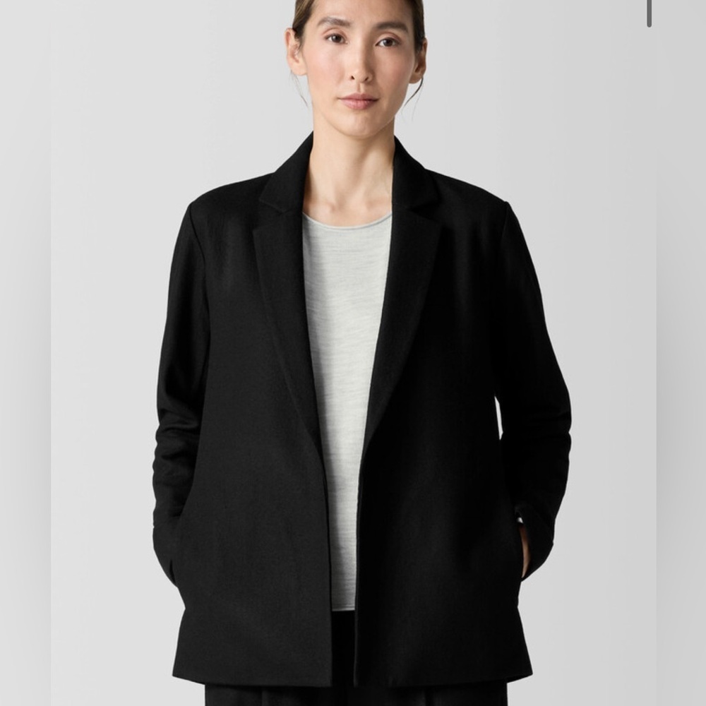 Eileen Fisher Felted Wool Jersey Blazer